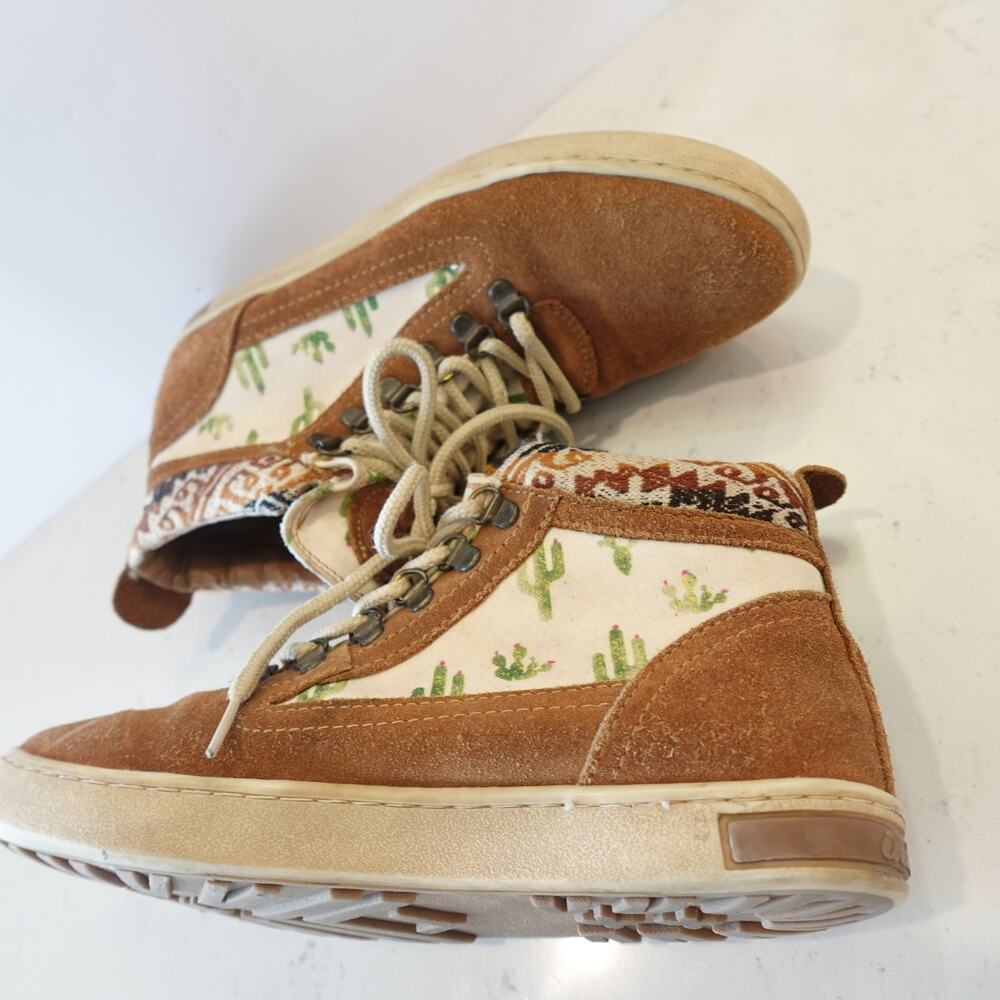 INKKAS / UNISEX DESERT CACTUS HIGHTOP TENNIS SHOES M7 / W9